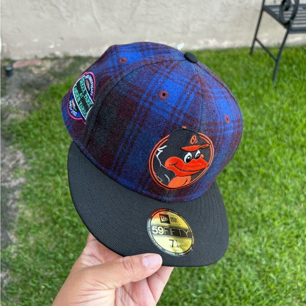 Baltimore Orioles 20 Year Anniversary Patch New Era Fitted Wool Hat Size 7 1/4
